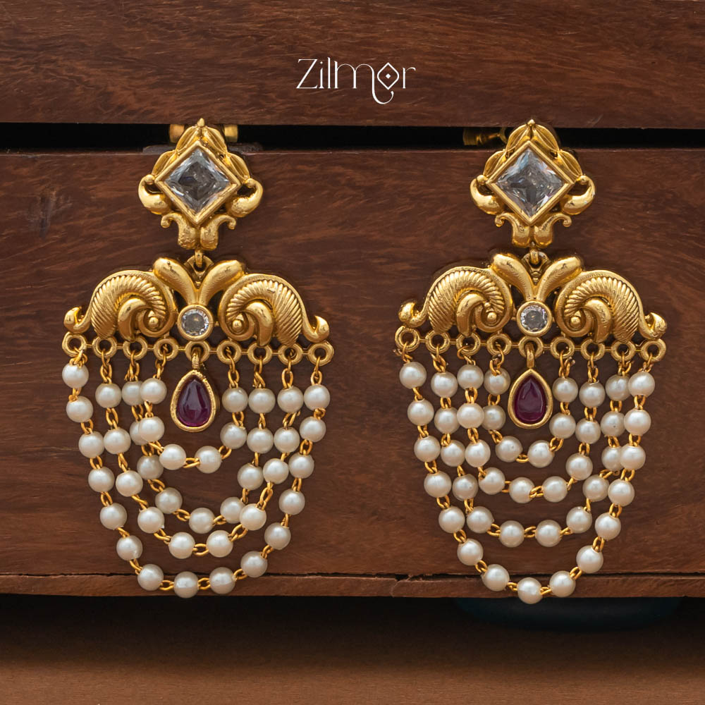 SN101670  - Pearl Antique Earrings