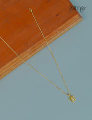 18k Gold Plated Anti-Tarnish AD Stone ButterFly Pendant Simple Necklace  - CL1012242