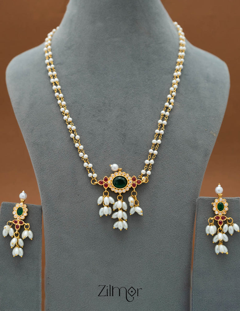 KH101467 - Pearl Necklace Earrings set