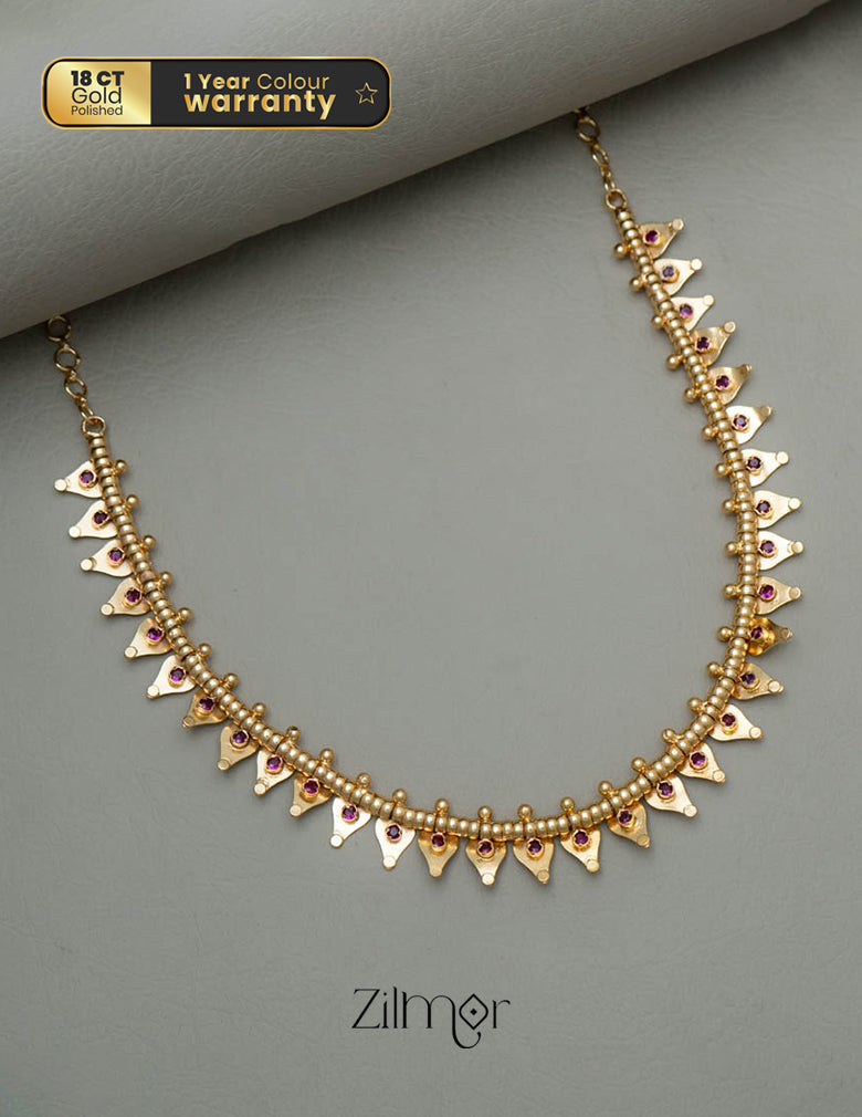 PP101876 - Gold Plated Thali kootam short necklace 1-Zilmor