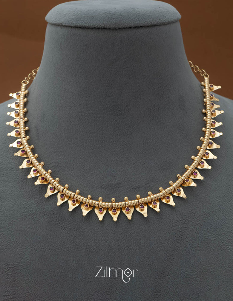 PP101876 - Gold Plated Thali kootam short necklace 3-Zilmor