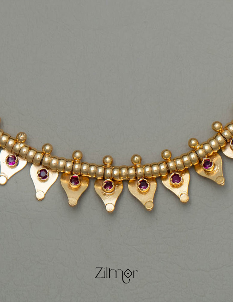 PP101876 - Gold Plated Thali kootam short necklace 4-Zilmor
