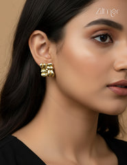 ZF1012094 - Trendy Contemporary Golden Studs AntiTarnish Earrings