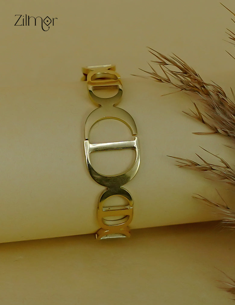 ZF1012119 - Golden Openable Anti Tarnish Bracelet Bangle