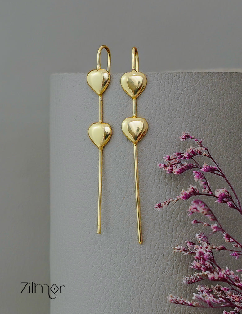 ZA1011866- Heart Design Brass EarCuff 2-Zilmor