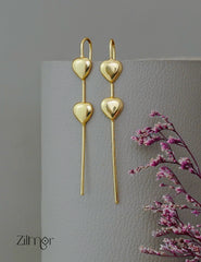 ZA1011866- Heart Design Brass EarCuff 2-Zilmor