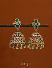 NV1011675- Antique Ad Stone Jumkha Earrings 1-Zilmor