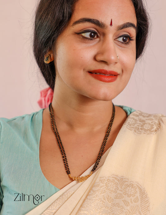 PP1011639 - Gold Plated AD Stone Pendant Traditional Mangalsutra Necklace