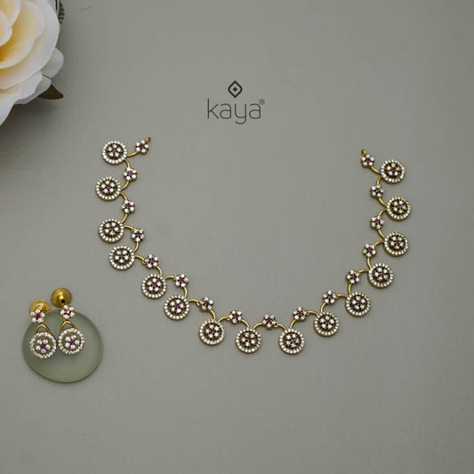 NV101354 - AD Stone Necklace Earrings Set