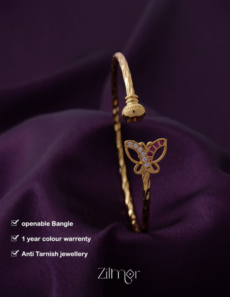 KI101060 - Gold Plated Adjustable Bangle 2-Zilmor