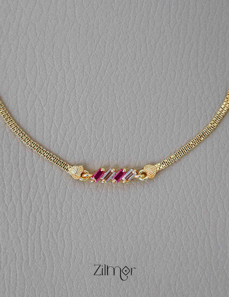 TR101999 - Gold Plated Stone Bracelet