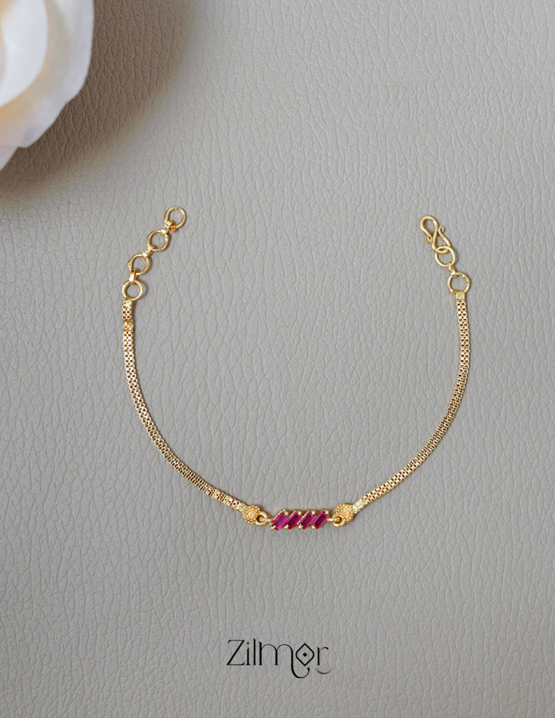 TR101999 - Gold Plated Stone Bracelet