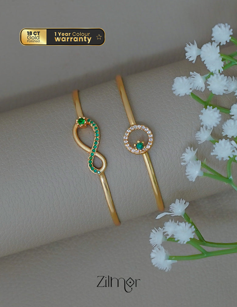 KY1011843- Gold Plated Openable Bangles Combo 3-Zilmor