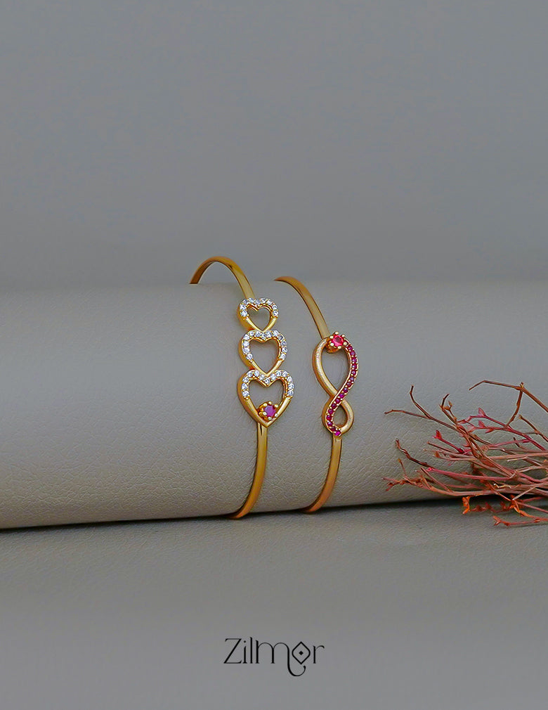 KY1011786- Gold Plated Openable Bangles Combo 5-Zilmor