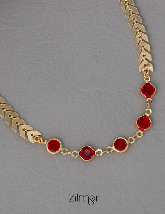 KY101907 - Gold Tone Necklace Bracelet Set