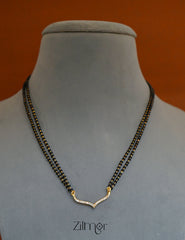 PP1011640 - Gold Plated AD Stone Pendant Traditional Mangalsutra Necklace 3-Zilmor