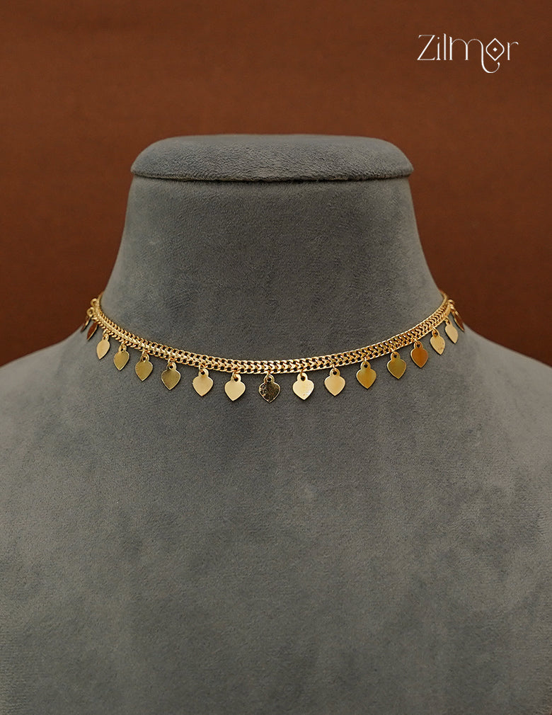 18K Gold Plated Heart Charm Chain Necklace - AC1012627
