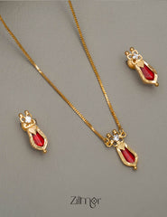 Gold toned simple Naga necklace  - TR10020 3-Zilmor