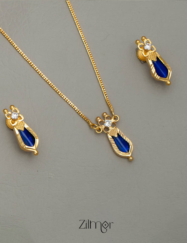 Gold toned simple Naga necklace  - TR10020 5-Zilmor