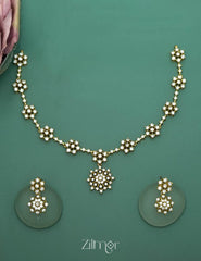 KK101262- AD Stone Necklace with Earring set