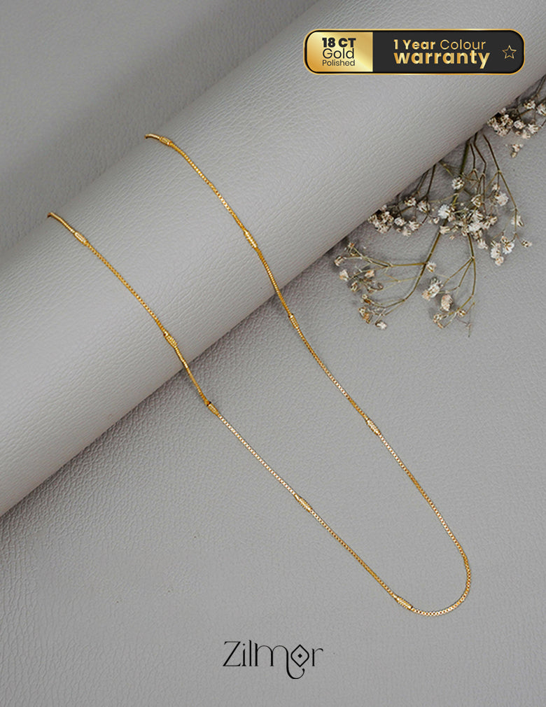 KT1011129- Gold Tone Daily Wear Simple Necklace 1-Zilmor