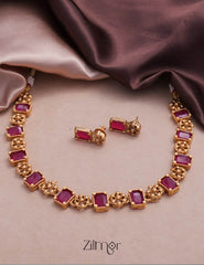 Karthi Flower Antique Necklace Set