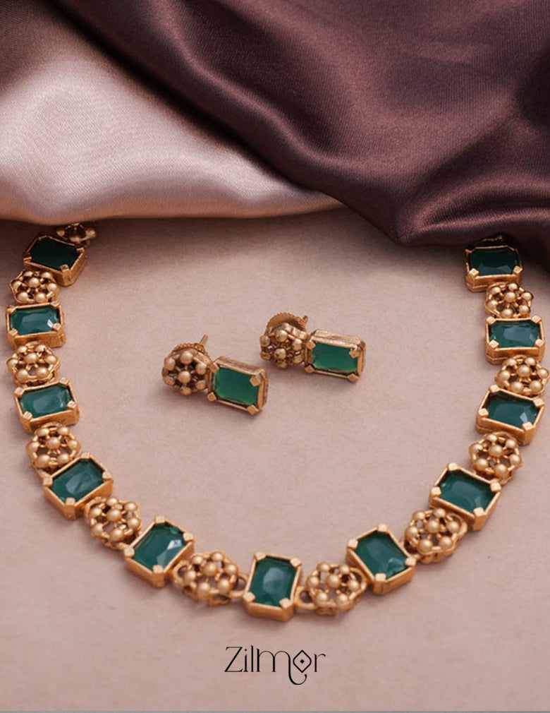 Karthi Flower Antique Necklace Set