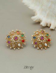 SN101637 - Navarathna Stones Earrings 1-Zilmor