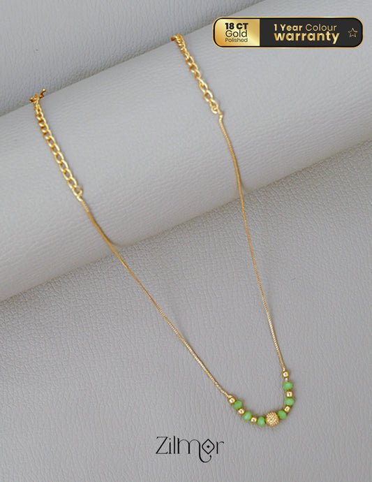 TR101997 - Gold Plated  Simple Necklace 1-Zilmor