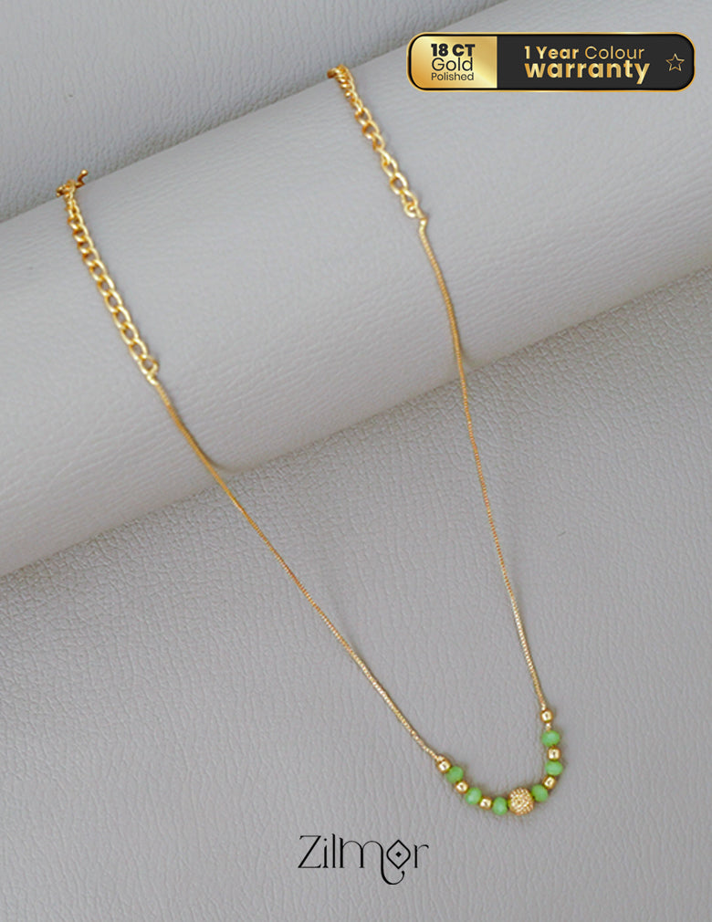TR101997 - Gold Plated  Simple Necklace 1-Zilmor