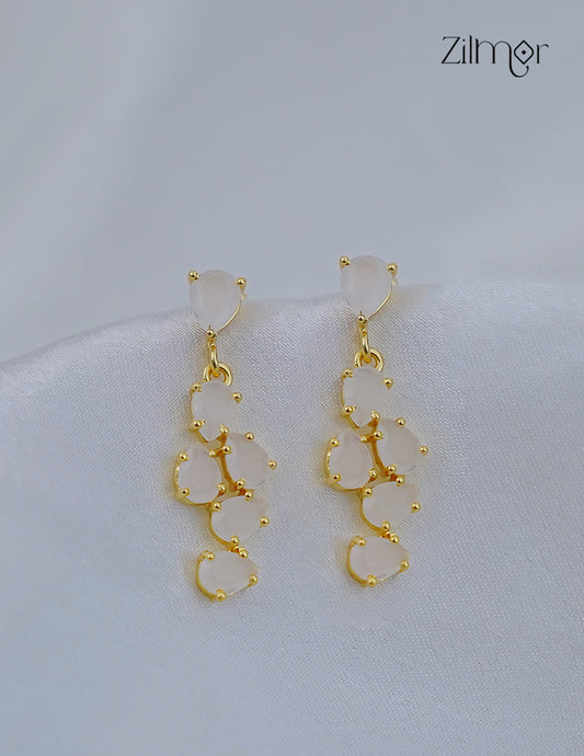 18K Goldplated Designer Semi Precious Stone Hanging Earrings - ZP1012185