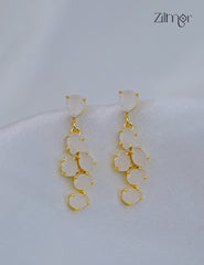 18K Goldplated Designer Semi Precious Stone Hanging Earrings - ZP1012185