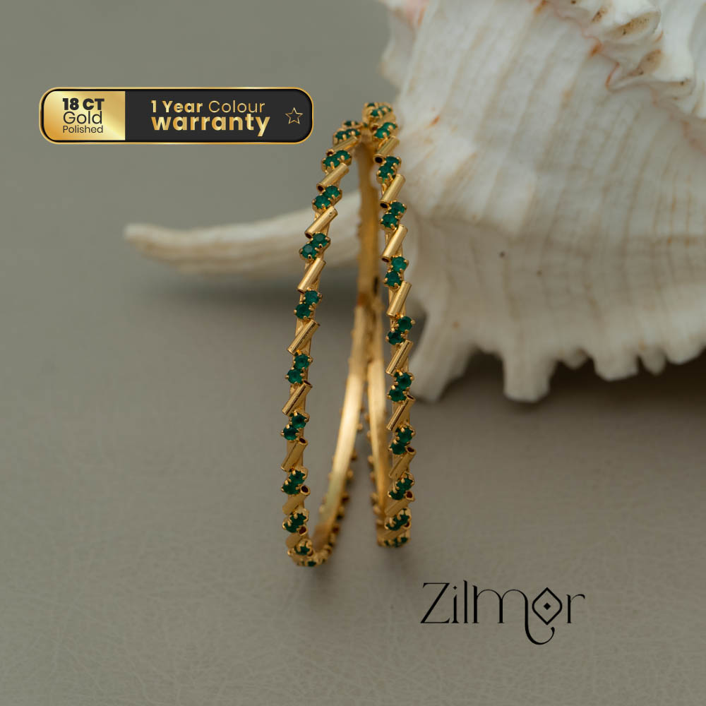 AD stone bangle (Pair) -  KF100803