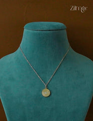 Rose Gold Ad Stone Pendant Simple Necklace-ZF1012108