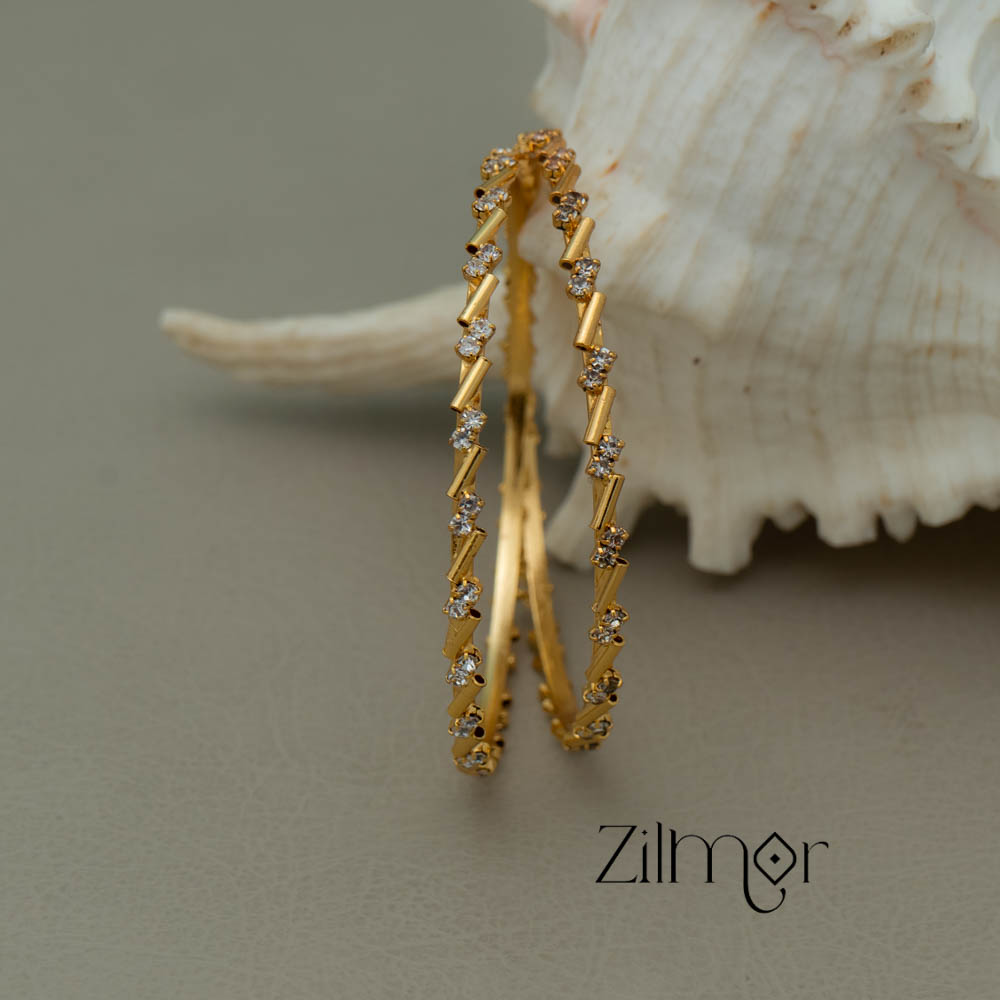 AD stone bangle (Pair) -  KF100803