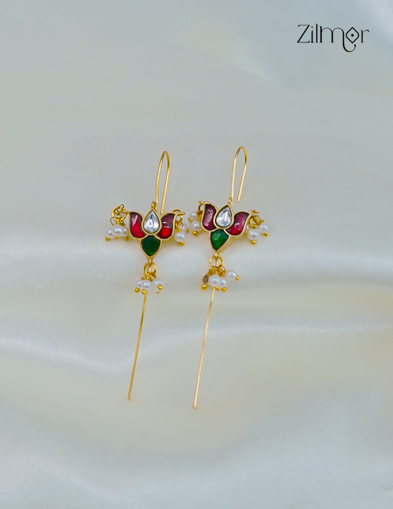 Premium Kemp Lotus with Pearl Earcuff-KS1012201