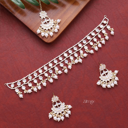 Bollywood inspired Kundan Necklace Set - FS100863