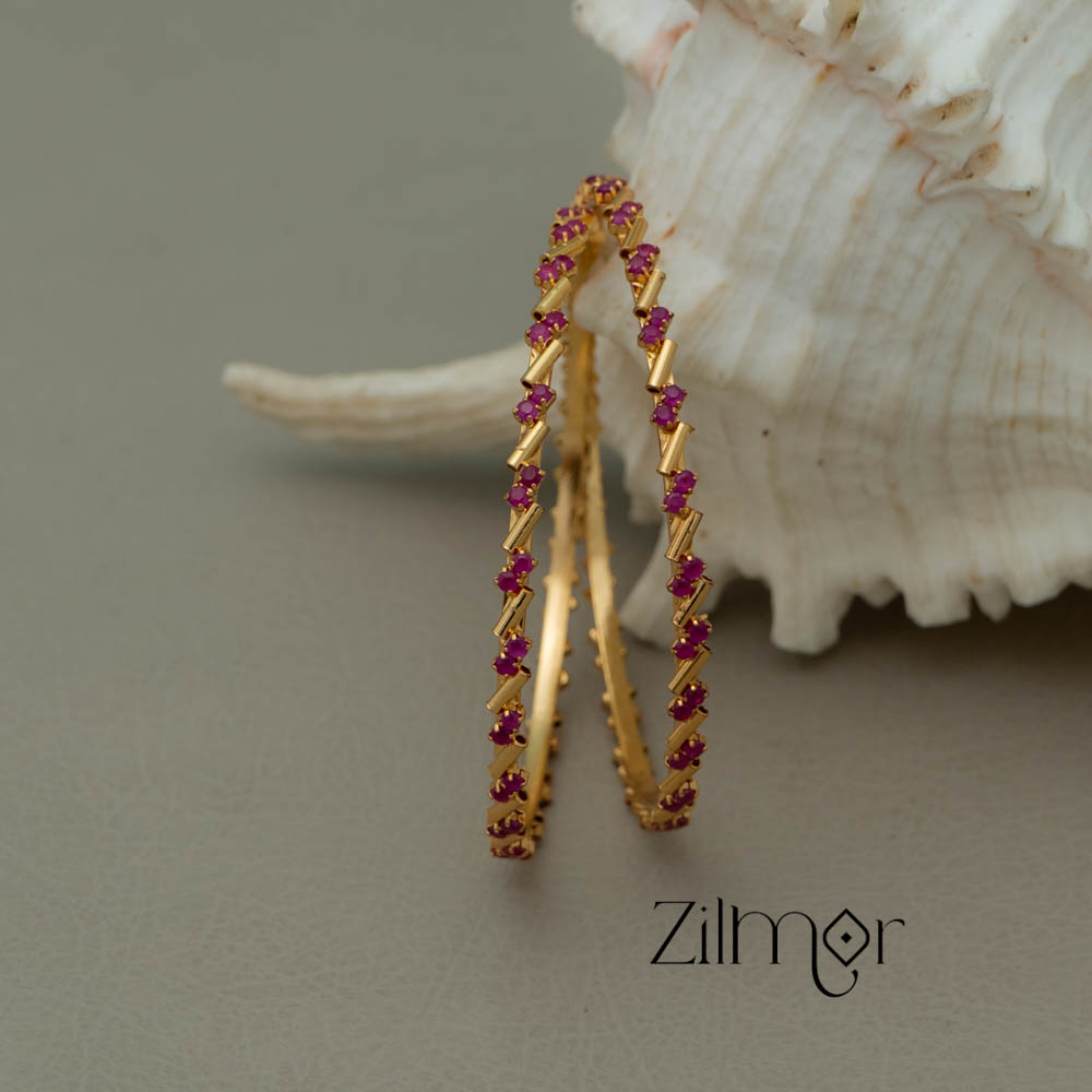 AD stone bangle (Pair) -  KF100803