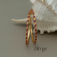 AD stone bangle (Pair) -  KF100803