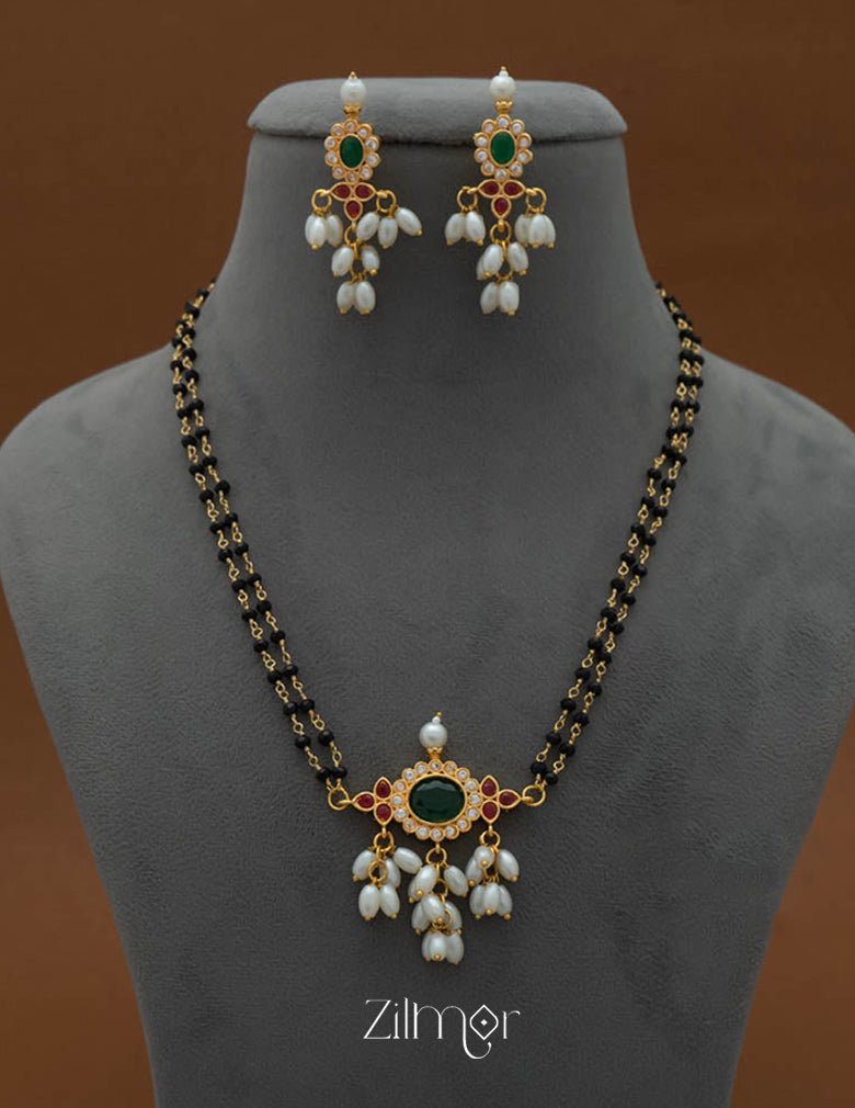 KH101635 - Double layer Necklace Earrings set 3-Zilmor