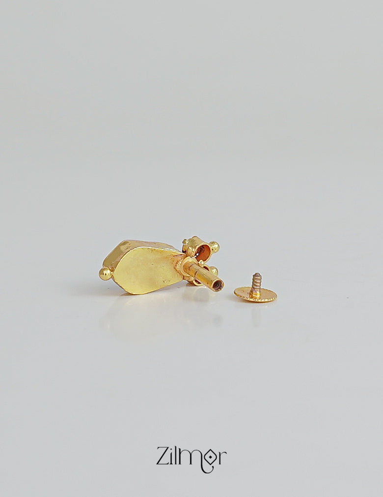 Gold tone nagapadam choker with matching Earring AG10101 8-Zilmor