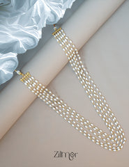KY1011124-  Pearl layer Long Necklace 1-Zilmor