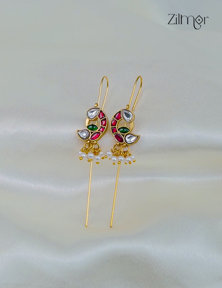 Premium Kemp Peacock with Pearl Earcuff-KS1012202