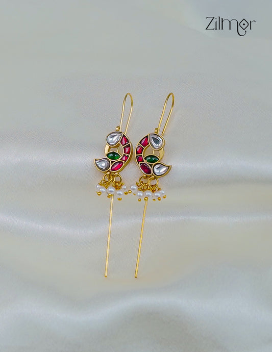 Premium Kemp Peacock with Pearl Earcuff-KS1012202