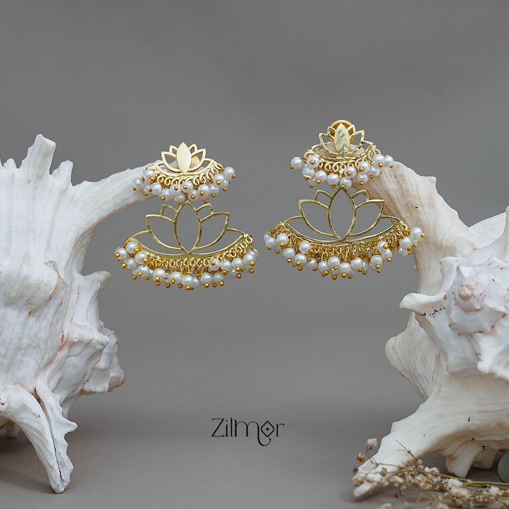 AS200107 - Pearl Cluster 2 layer Earrings