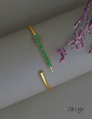 SG1011971- Gold Plated AD Stone Openable Bangle (Color option)