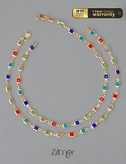 KT1011680 - Semi Precious Stone  pair Anklet(color option) 2-Zilmor