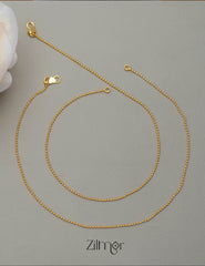 KY101623 - Gold Tone pair Anklet 1-Zilmor