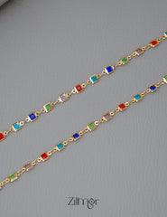 KT1011680 - Semi Precious Stone  pair Anklet(color option) 3-Zilmor