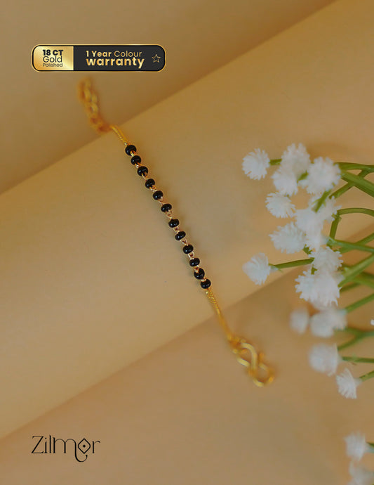 PP1011945- Gold Toned  Simple Mangalsutra Bracelet